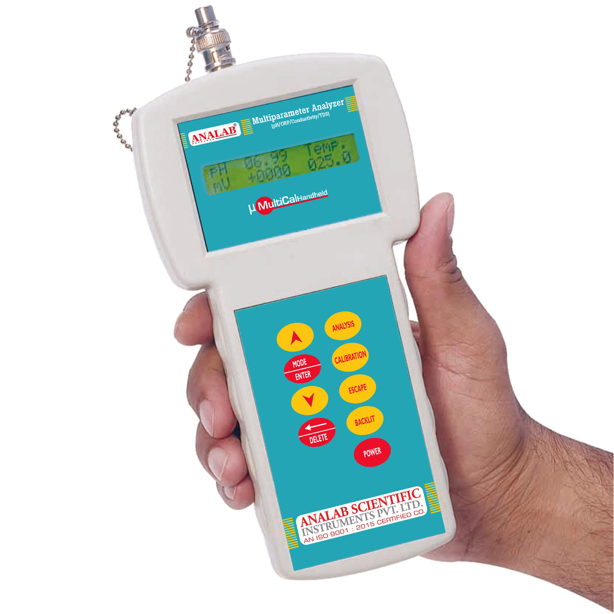 Handheld Multiparameter Analyzer (pH/ORP/mV/Conductivity/TDS/°C) Manufacturer in India